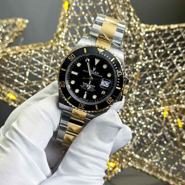 ROLEX SUBMARINER BLACK AND GOLD